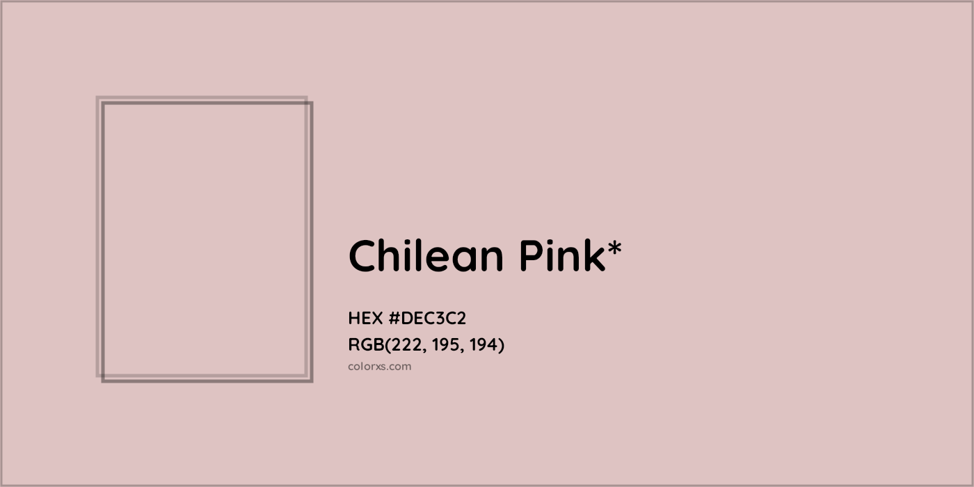 HEX #DEC3C2 Color Name, Color Code, Palettes, Similar Paints, Images