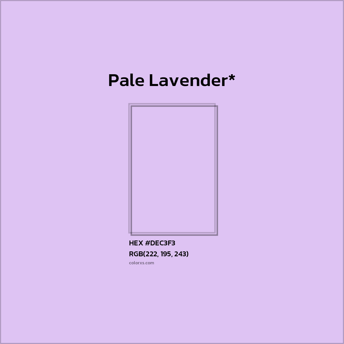 HEX #DEC3F3 Color Name, Color Code, Palettes, Similar Paints, Images