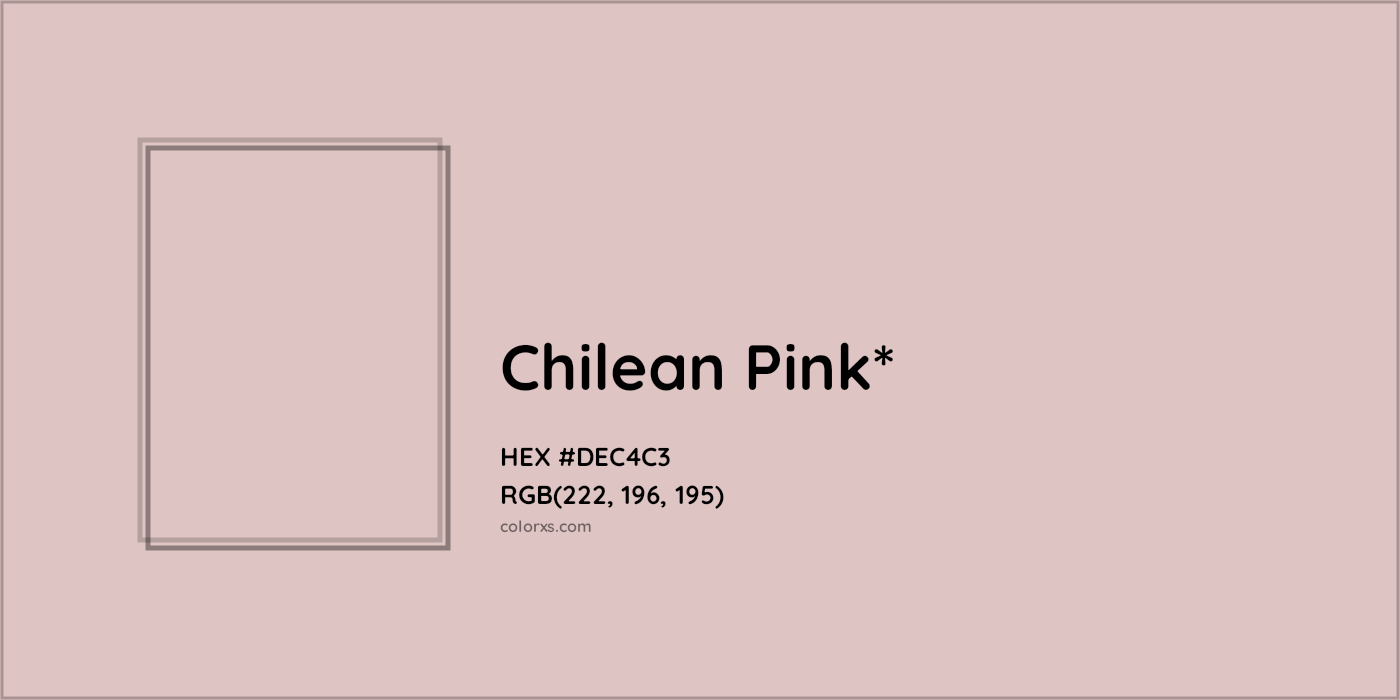 HEX #DEC4C3 Color Name, Color Code, Palettes, Similar Paints, Images