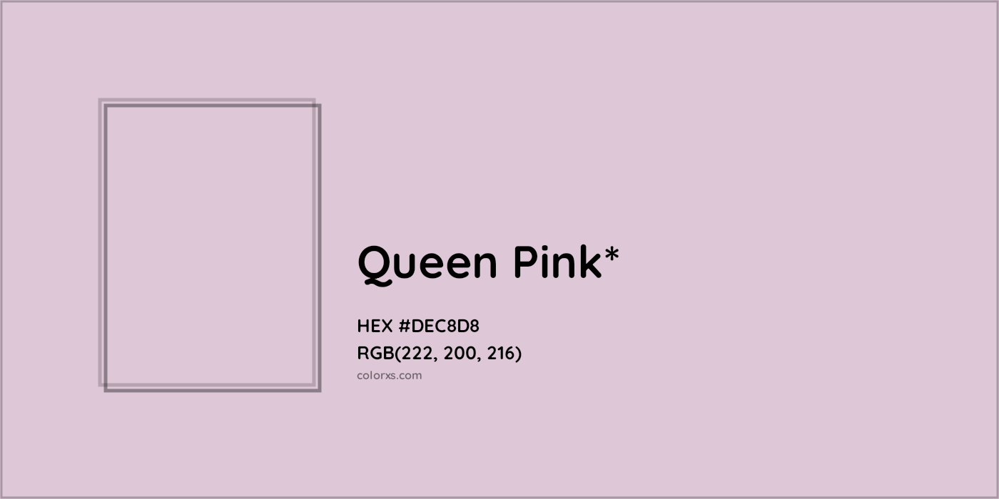 HEX #DEC8D8 Color Name, Color Code, Palettes, Similar Paints, Images