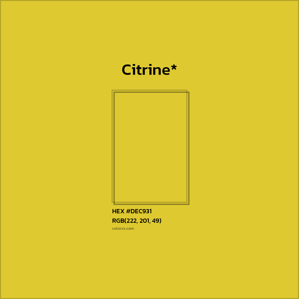 HEX #DEC931 Color Name, Color Code, Palettes, Similar Paints, Images