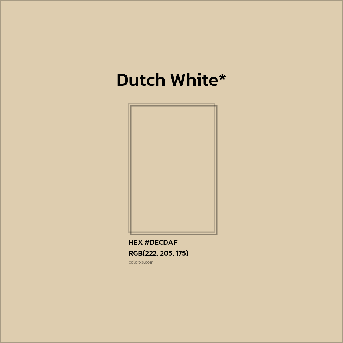 HEX #DECDAF Color Name, Color Code, Palettes, Similar Paints, Images