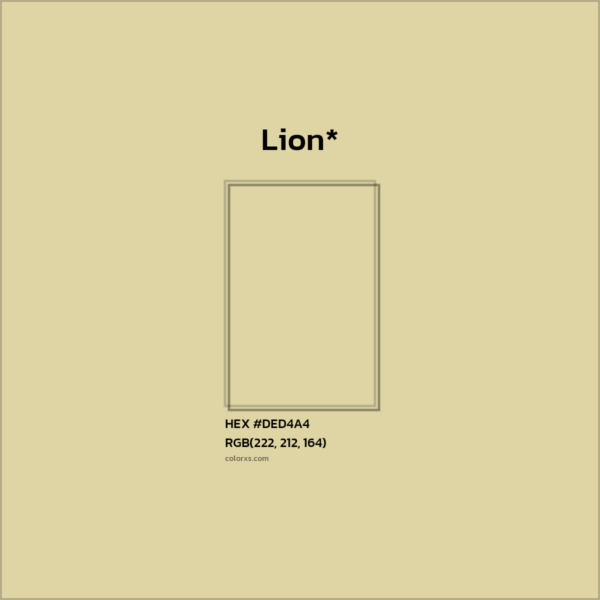 HEX #DED4A4 Color Name, Color Code, Palettes, Similar Paints, Images
