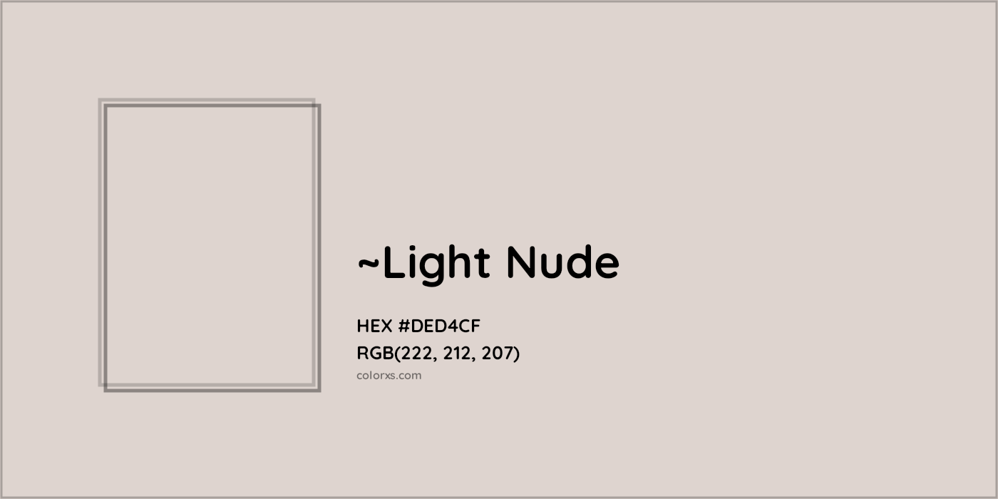 HEX #DED4CF Color Name, Color Code, Palettes, Similar Paints, Images