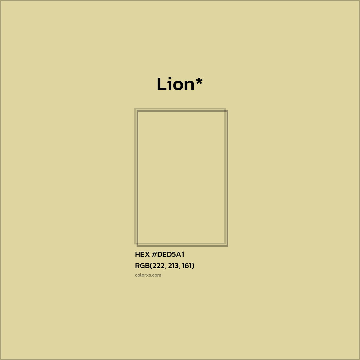 HEX #DED5A1 Color Name, Color Code, Palettes, Similar Paints, Images