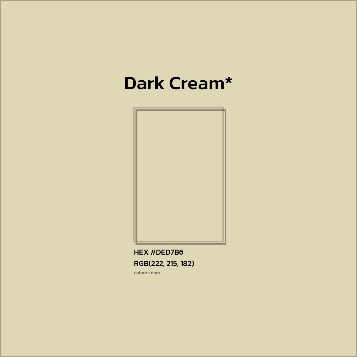 HEX #DED7B6 Color Name, Color Code, Palettes, Similar Paints, Images