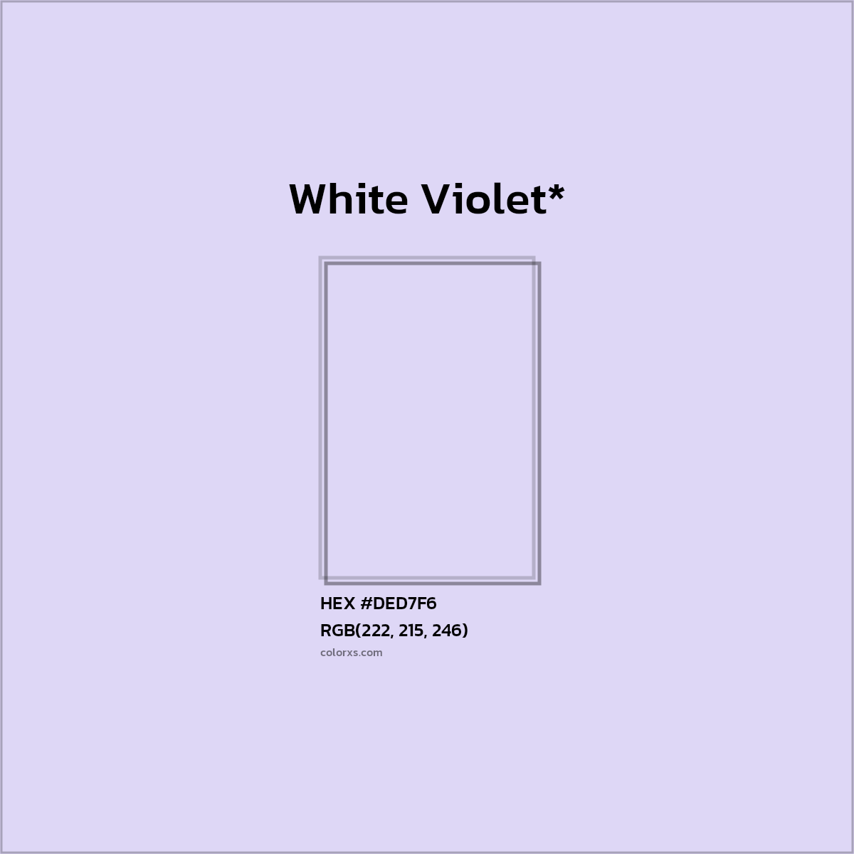HEX #DED7F6 Color Name, Color Code, Palettes, Similar Paints, Images