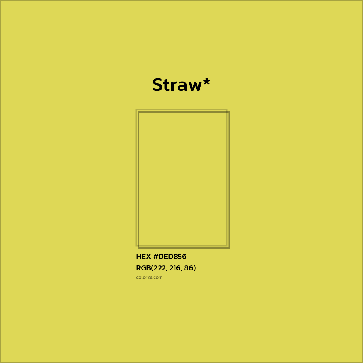 HEX #DED856 Color Name, Color Code, Palettes, Similar Paints, Images