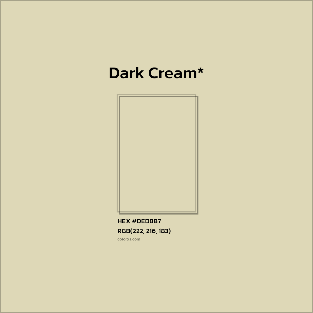 HEX #DED8B7 Color Name, Color Code, Palettes, Similar Paints, Images