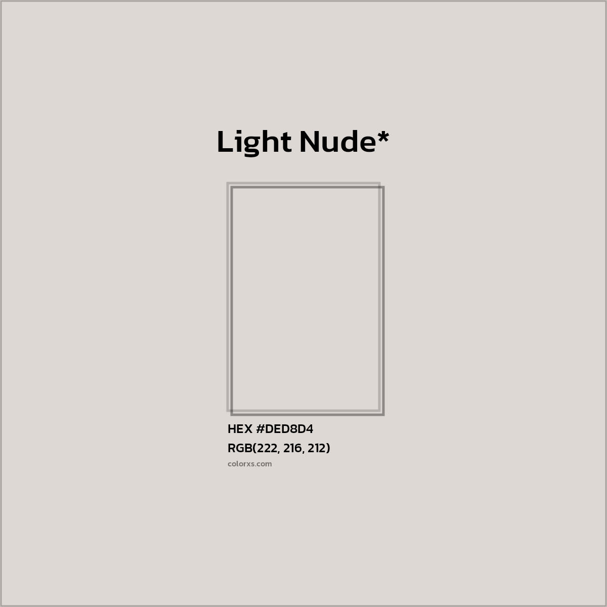 HEX #DED8D4 Color Name, Color Code, Palettes, Similar Paints, Images