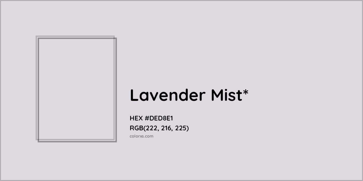 HEX #DED8E1 Color Name, Color Code, Palettes, Similar Paints, Images