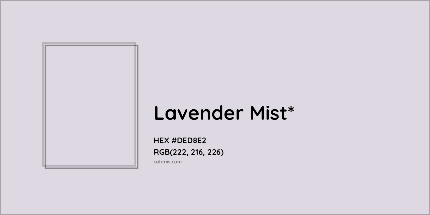HEX #DED8E2 Color Name, Color Code, Palettes, Similar Paints, Images
