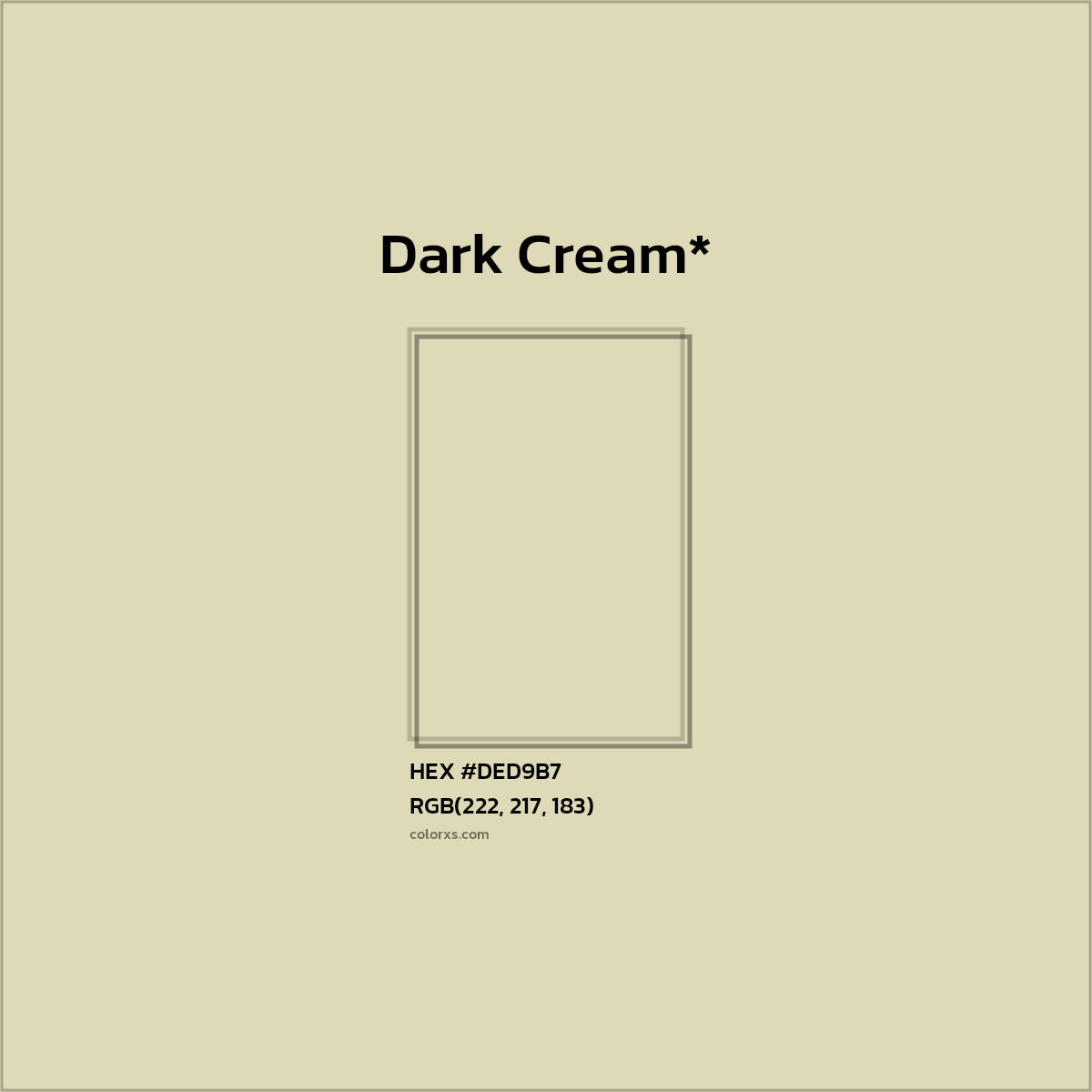 HEX #DED9B7 Color Name, Color Code, Palettes, Similar Paints, Images