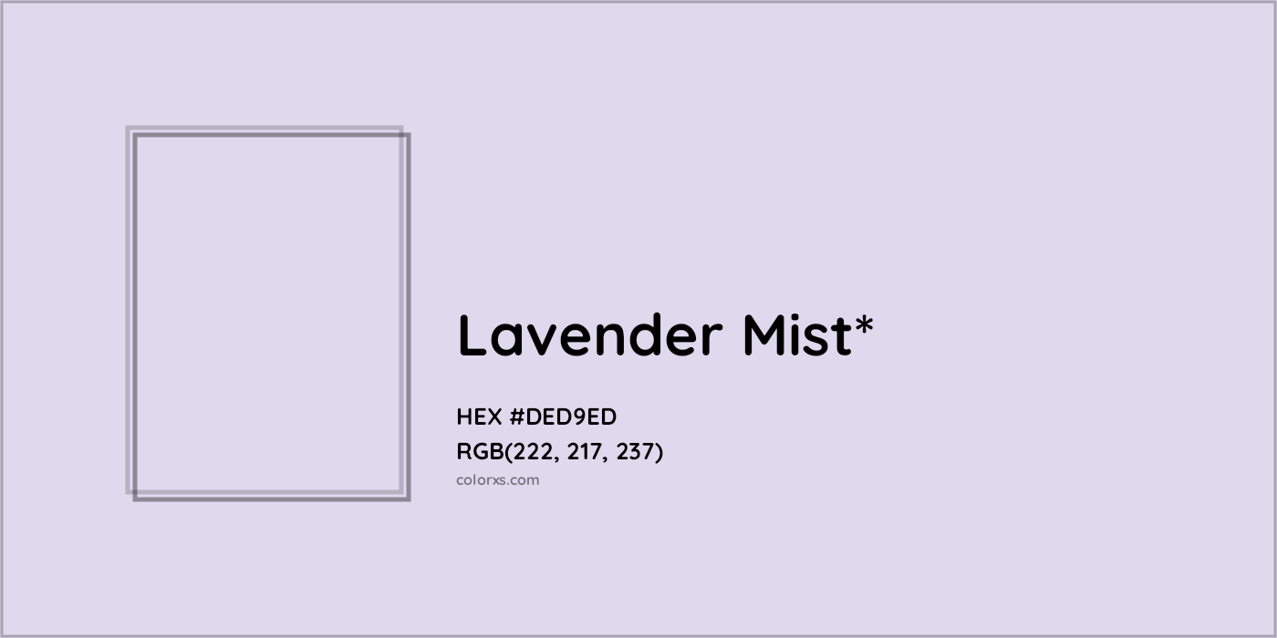 HEX #DED9ED Color Name, Color Code, Palettes, Similar Paints, Images