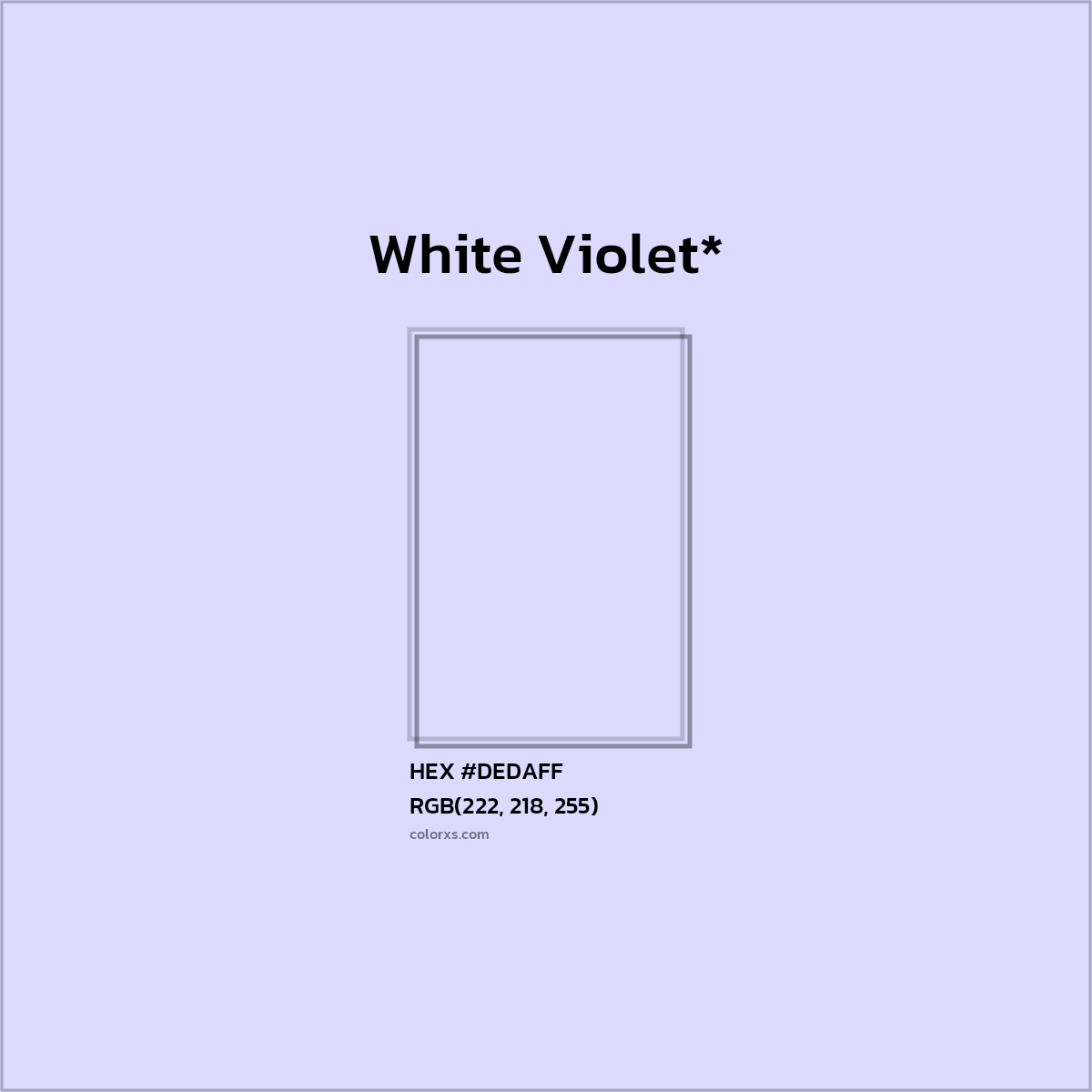 HEX #DEDAFF Color Name, Color Code, Palettes, Similar Paints, Images