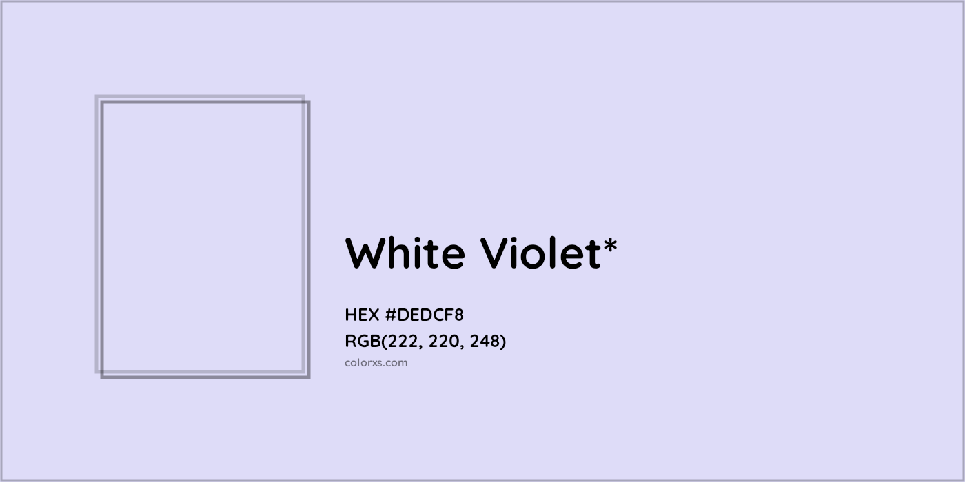 HEX #DEDCF8 Color Name, Color Code, Palettes, Similar Paints, Images