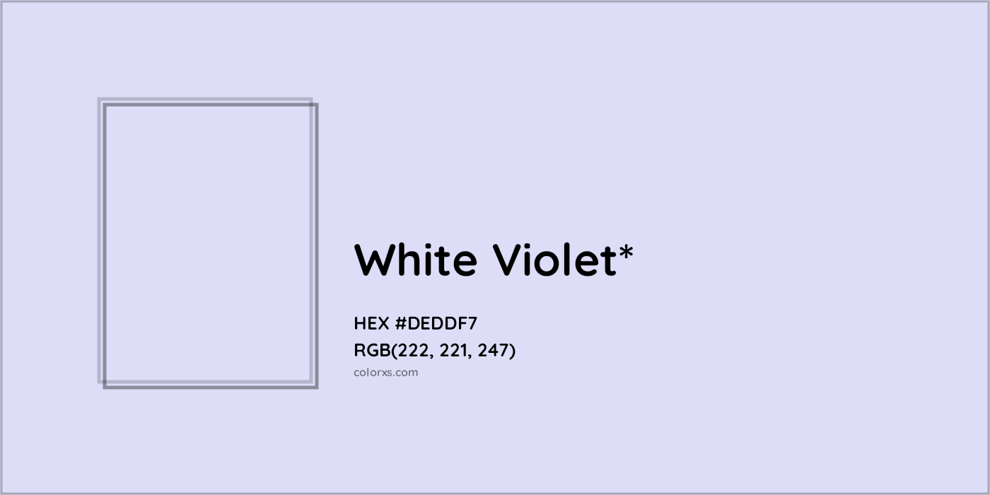 HEX #DEDDF7 Color Name, Color Code, Palettes, Similar Paints, Images