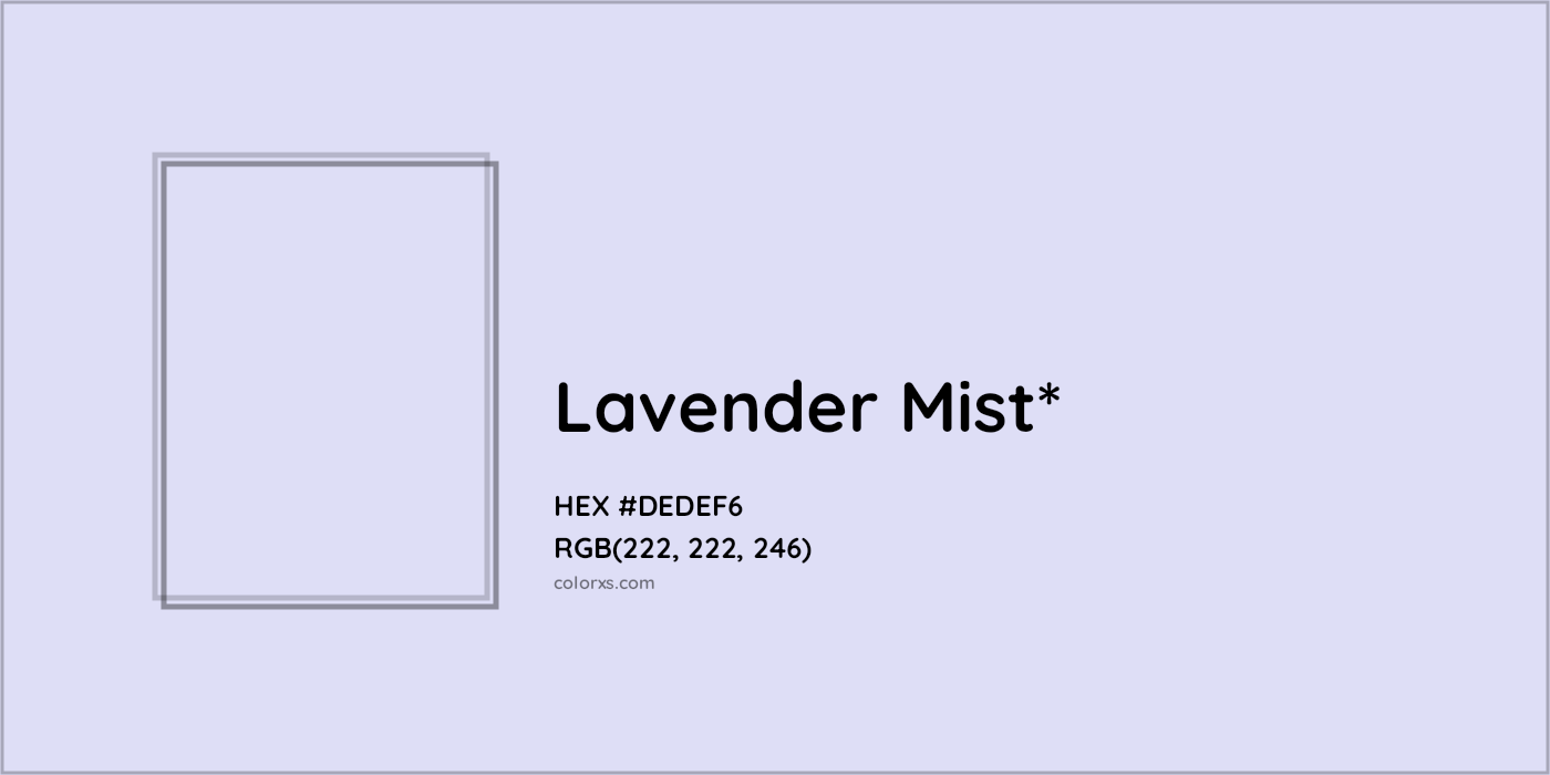 HEX #DEDEF6 Color Name, Color Code, Palettes, Similar Paints, Images