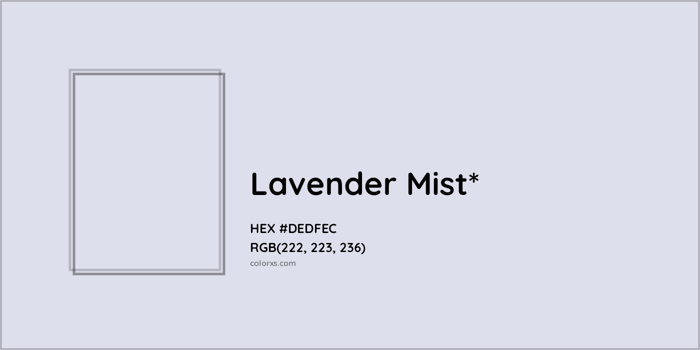 HEX #DEDFEC Color Name, Color Code, Palettes, Similar Paints, Images