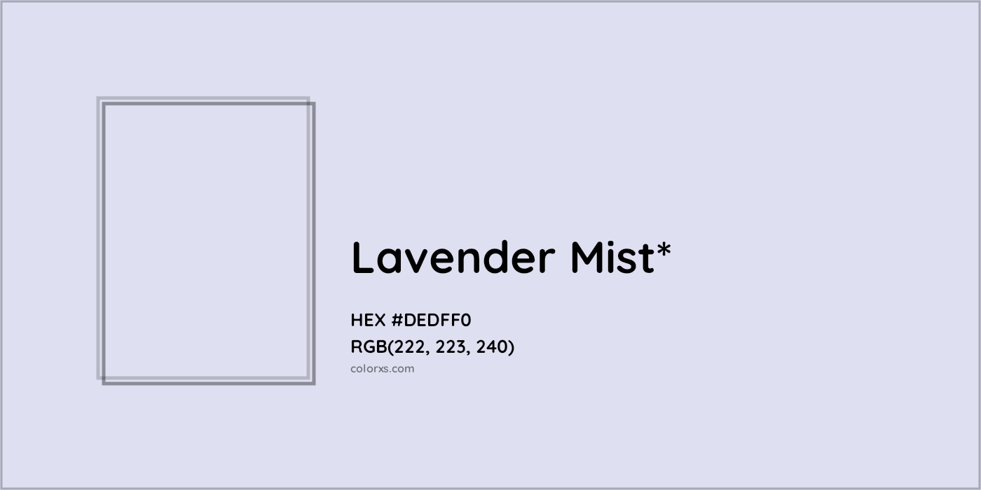 HEX #DEDFF0 Color Name, Color Code, Palettes, Similar Paints, Images