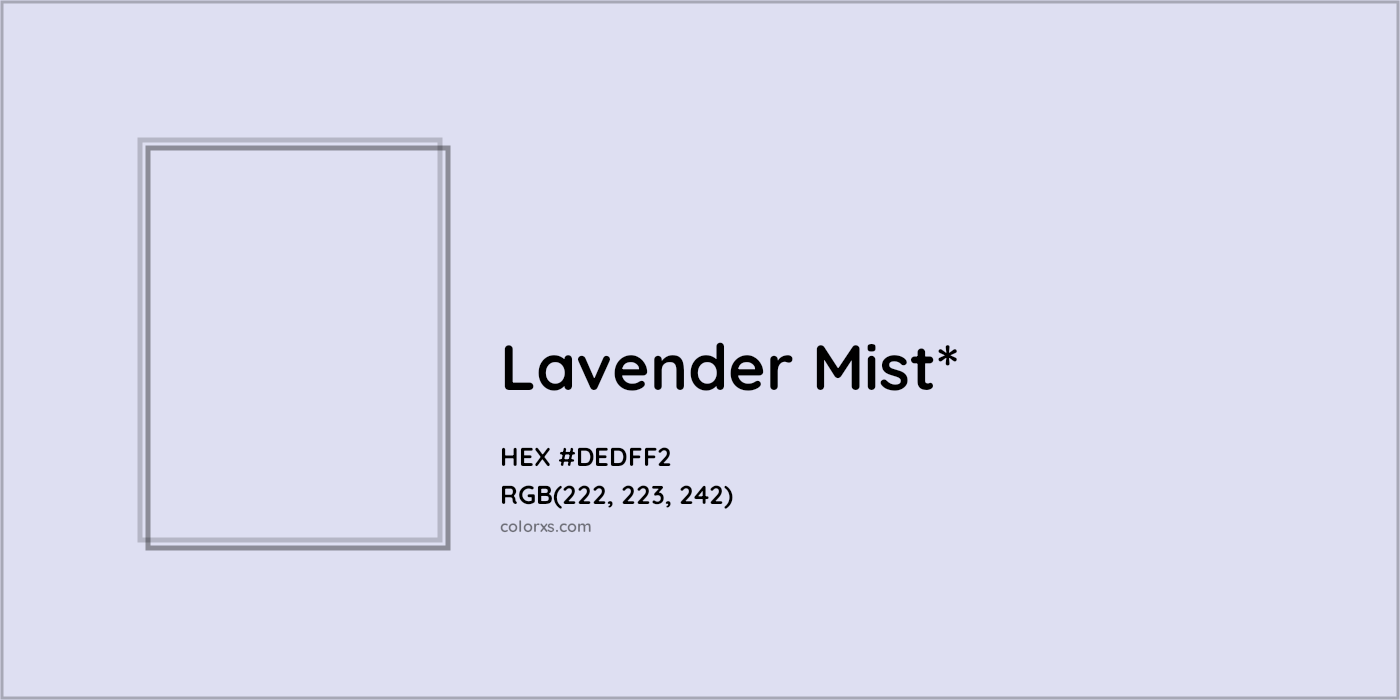 HEX #DEDFF2 Color Name, Color Code, Palettes, Similar Paints, Images