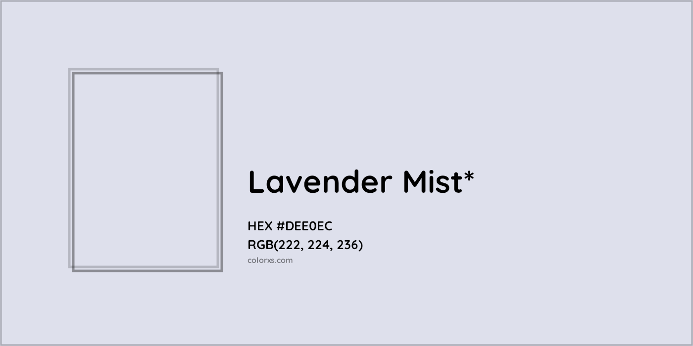 HEX #DEE0EC Color Name, Color Code, Palettes, Similar Paints, Images