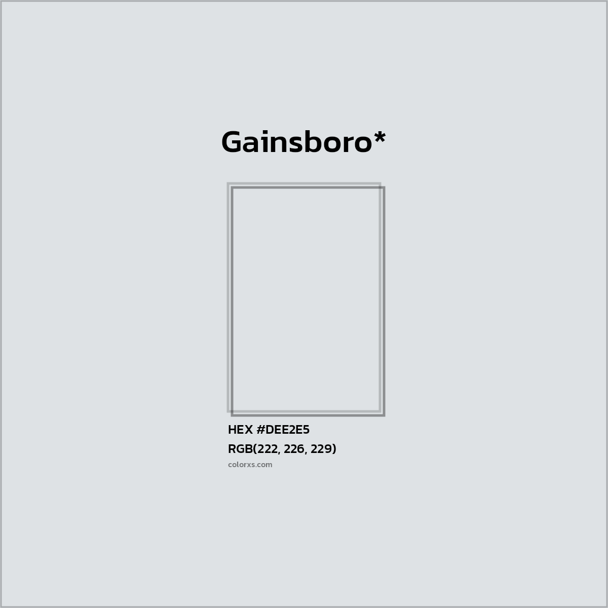 HEX #DEE2E5 Color Name, Color Code, Palettes, Similar Paints, Images