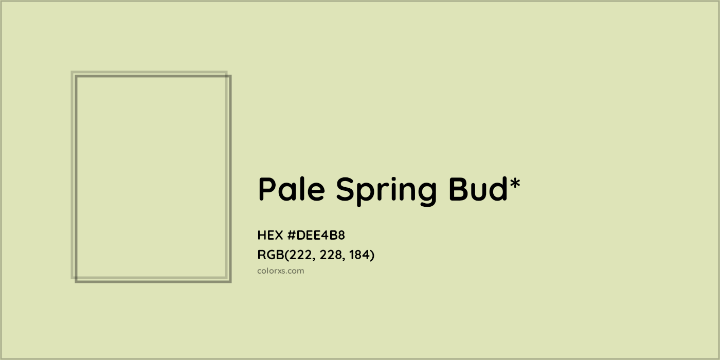 HEX #DEE4B8 Color Name, Color Code, Palettes, Similar Paints, Images