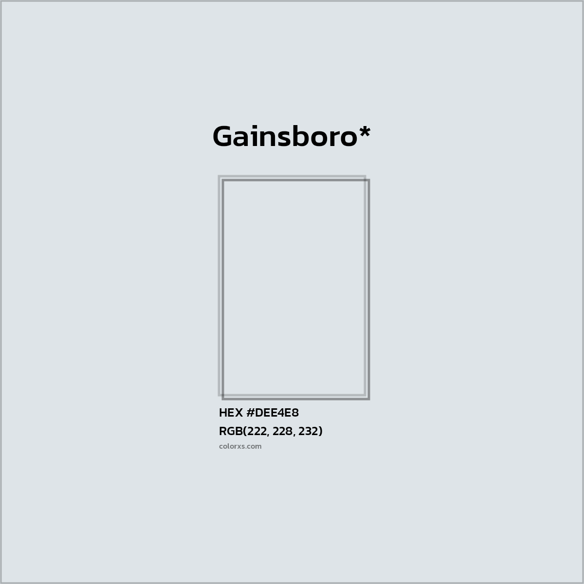 HEX #DEE4E8 Color Name, Color Code, Palettes, Similar Paints, Images