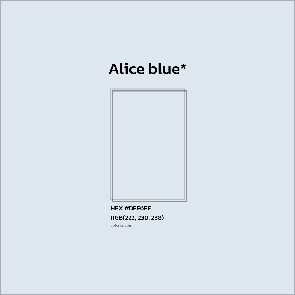 HEX #DEE6EE Color Name, Color Code, Palettes, Similar Paints, Images