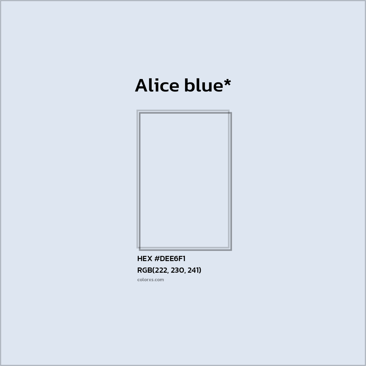 HEX #DEE6F1 Color Name, Color Code, Palettes, Similar Paints, Images
