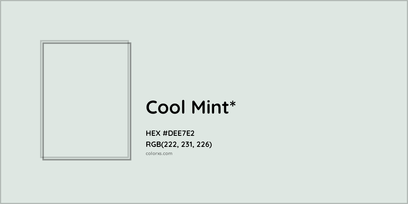 HEX #DEE7E2 Color Name, Color Code, Palettes, Similar Paints, Images