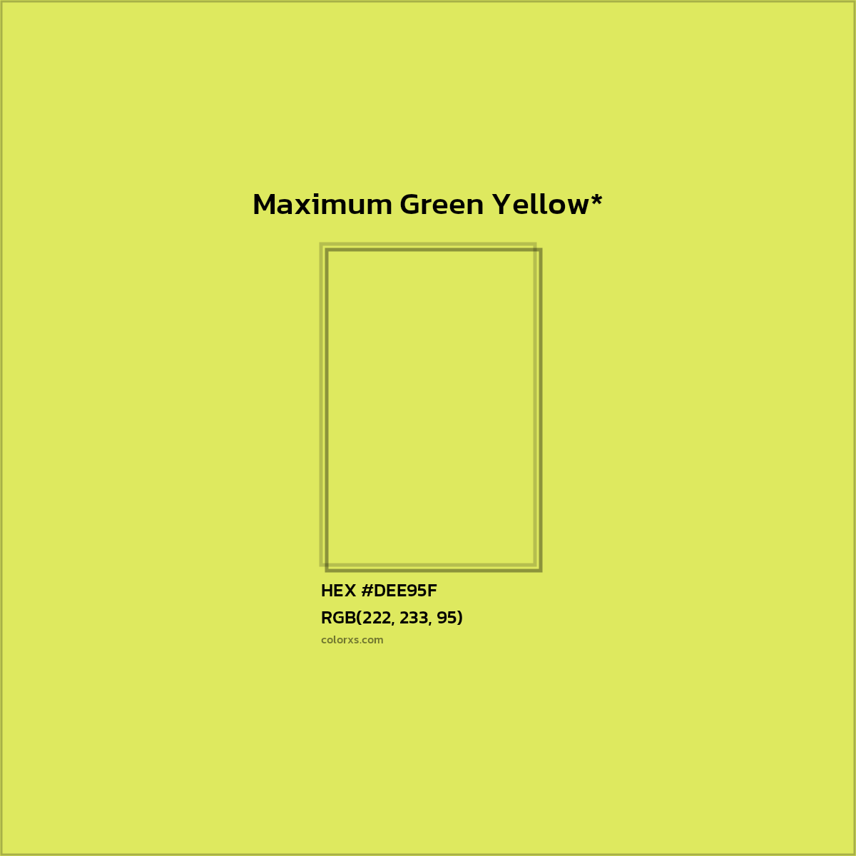 HEX #DEE95F Color Name, Color Code, Palettes, Similar Paints, Images