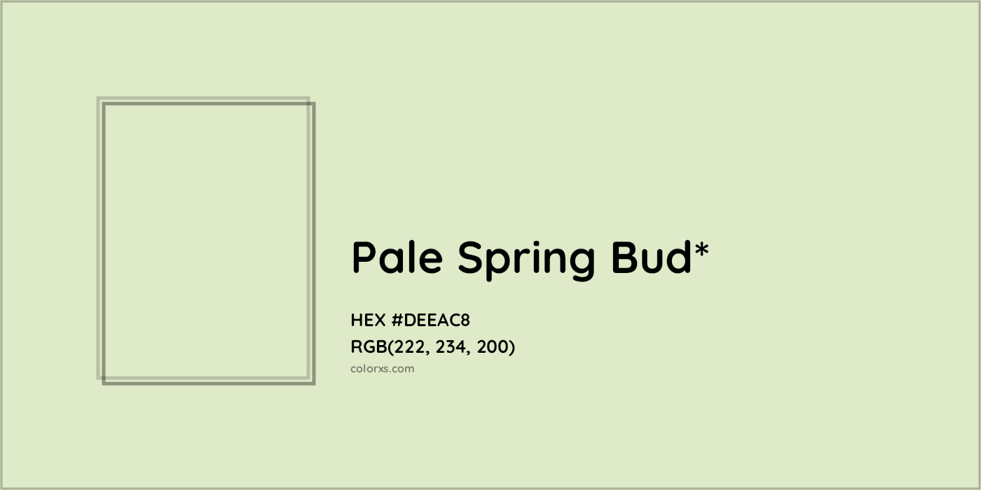 HEX #DEEAC8 Color Name, Color Code, Palettes, Similar Paints, Images