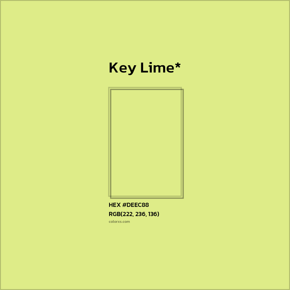 HEX #DEEC88 Color Name, Color Code, Palettes, Similar Paints, Images