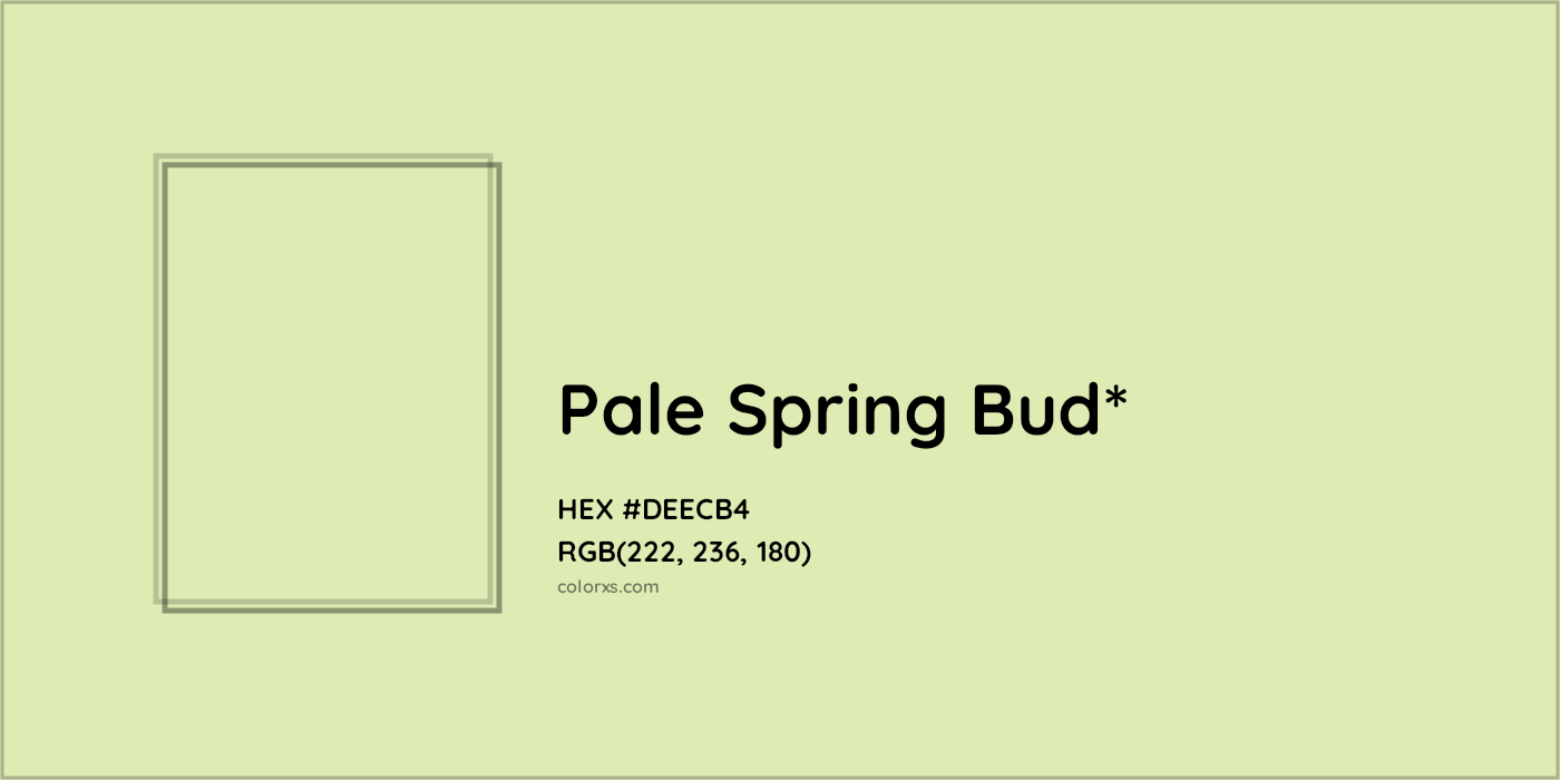 HEX #DEECB4 Color Name, Color Code, Palettes, Similar Paints, Images