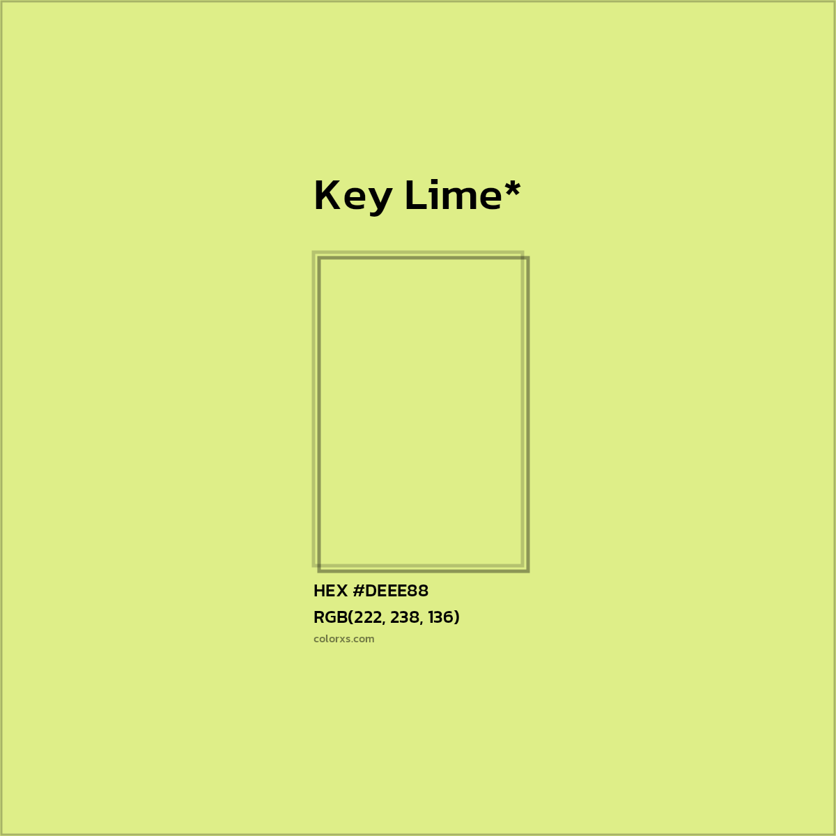 HEX #DEEE88 Color Name, Color Code, Palettes, Similar Paints, Images