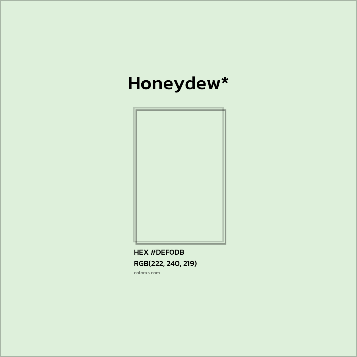 HEX #DEF0DB Color Name, Color Code, Palettes, Similar Paints, Images