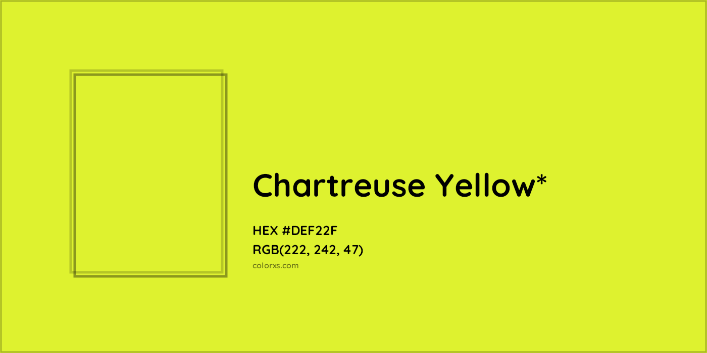 HEX #DEF22F Color Name, Color Code, Palettes, Similar Paints, Images