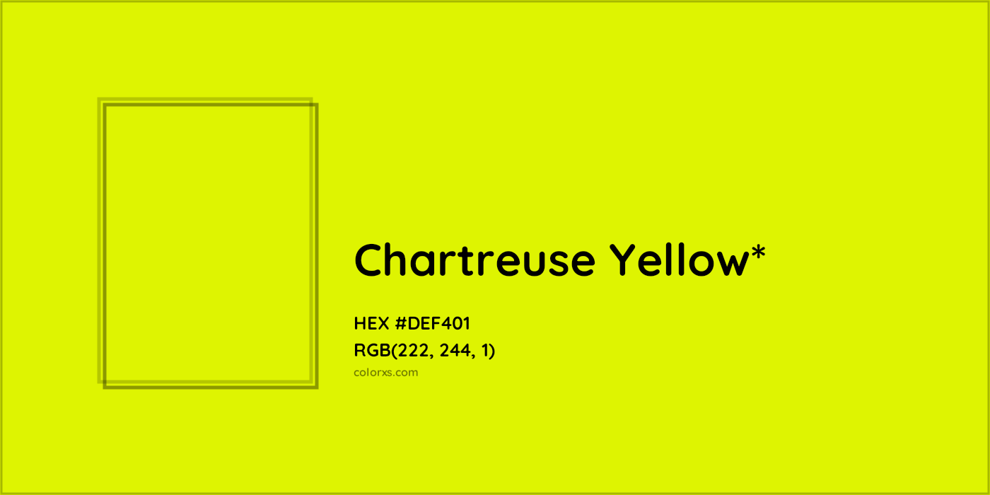 HEX #DEF401 Color Name, Color Code, Palettes, Similar Paints, Images