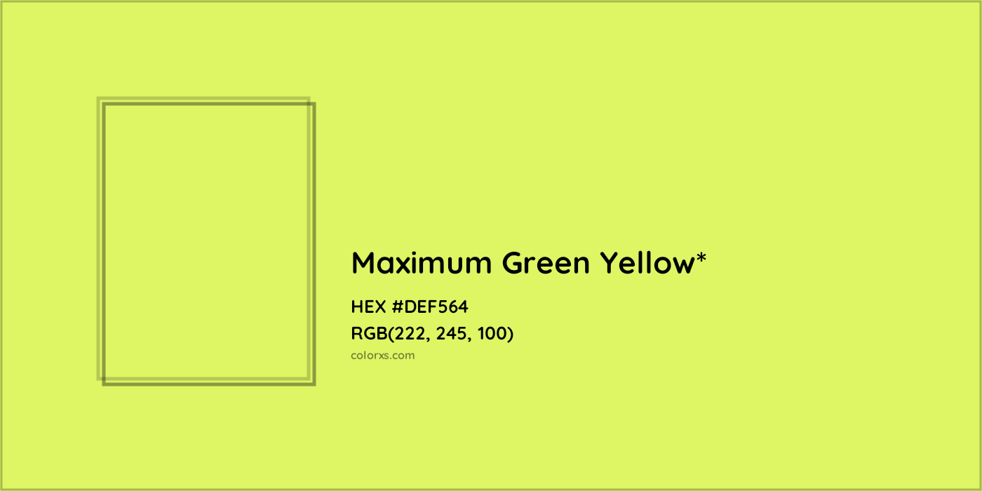 HEX #DEF564 Color Name, Color Code, Palettes, Similar Paints, Images