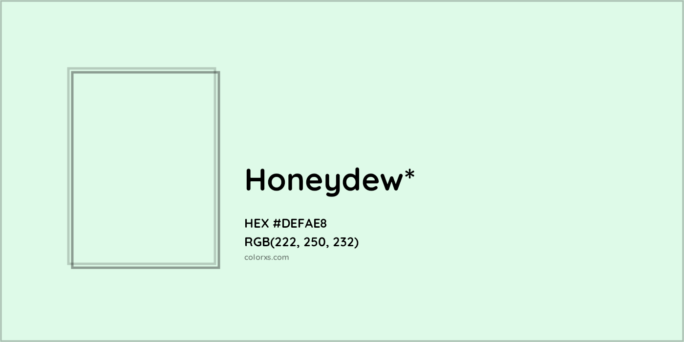 HEX #DEFAE8 Color Name, Color Code, Palettes, Similar Paints, Images