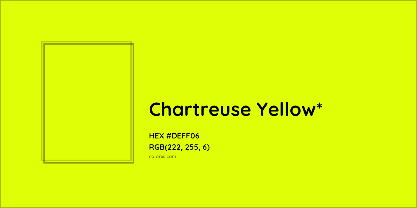 HEX #DEFF06 Color Name, Color Code, Palettes, Similar Paints, Images