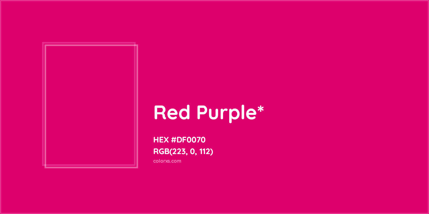 HEX #DF0070 Color Name, Color Code, Palettes, Similar Paints, Images