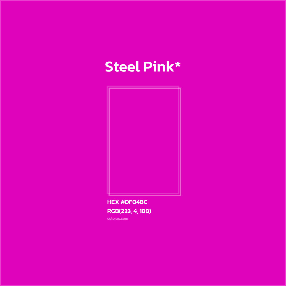 HEX #DF04BC Color Name, Color Code, Palettes, Similar Paints, Images
