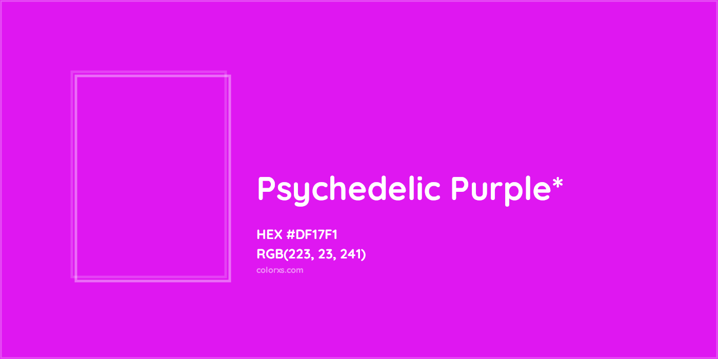 HEX #DF17F1 Color Name, Color Code, Palettes, Similar Paints, Images
