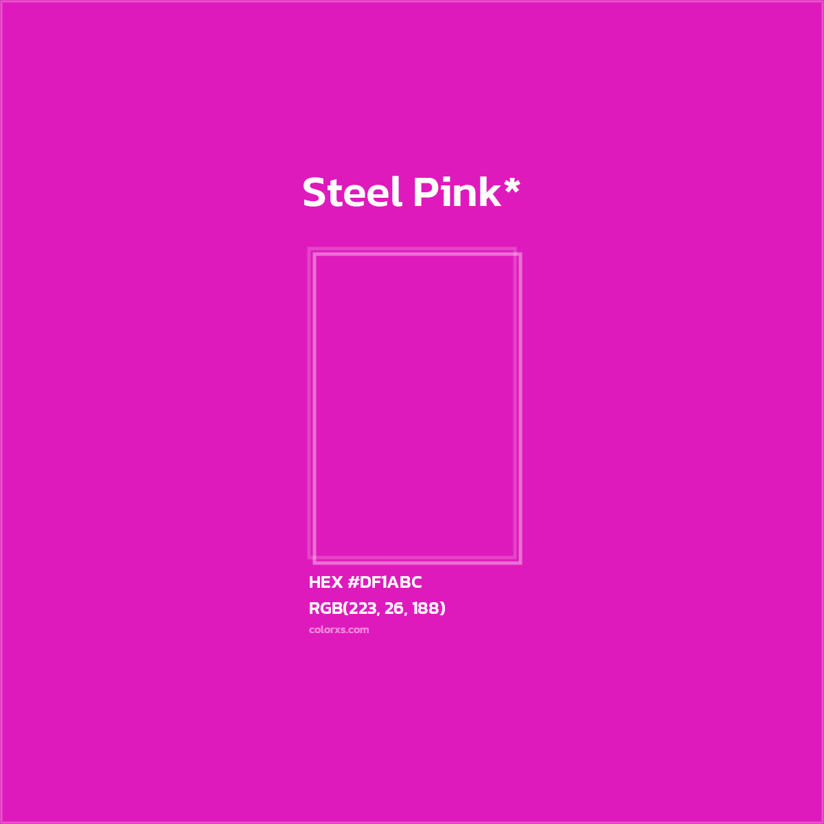 HEX #DF1ABC Color Name, Color Code, Palettes, Similar Paints, Images