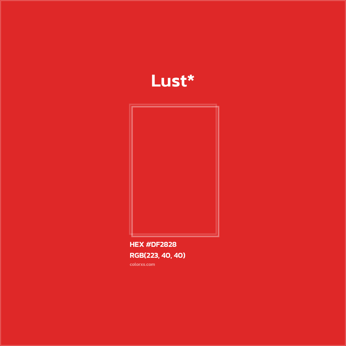 HEX #DF2828 Color Name, Color Code, Palettes, Similar Paints, Images