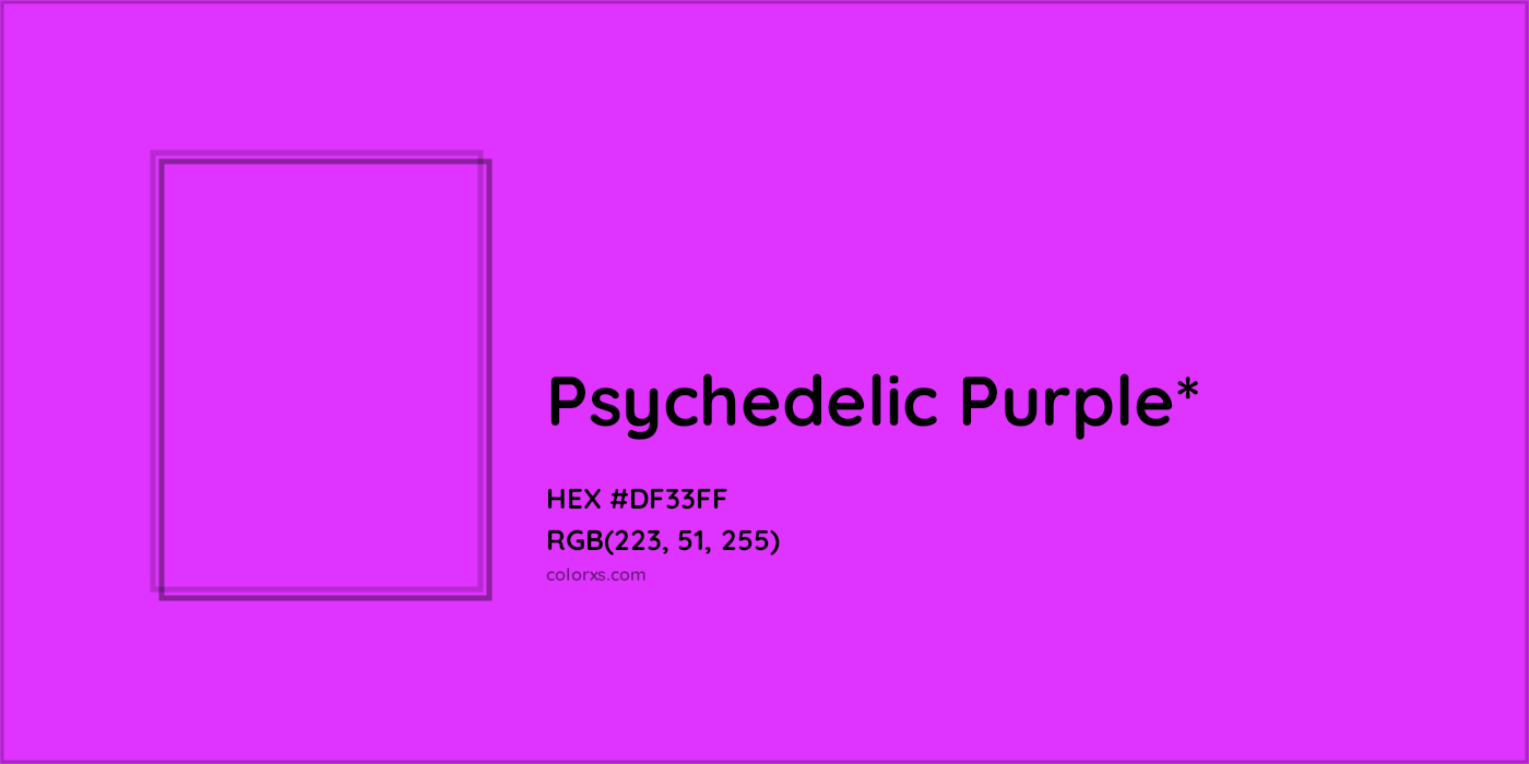 HEX #DF33FF Color Name, Color Code, Palettes, Similar Paints, Images