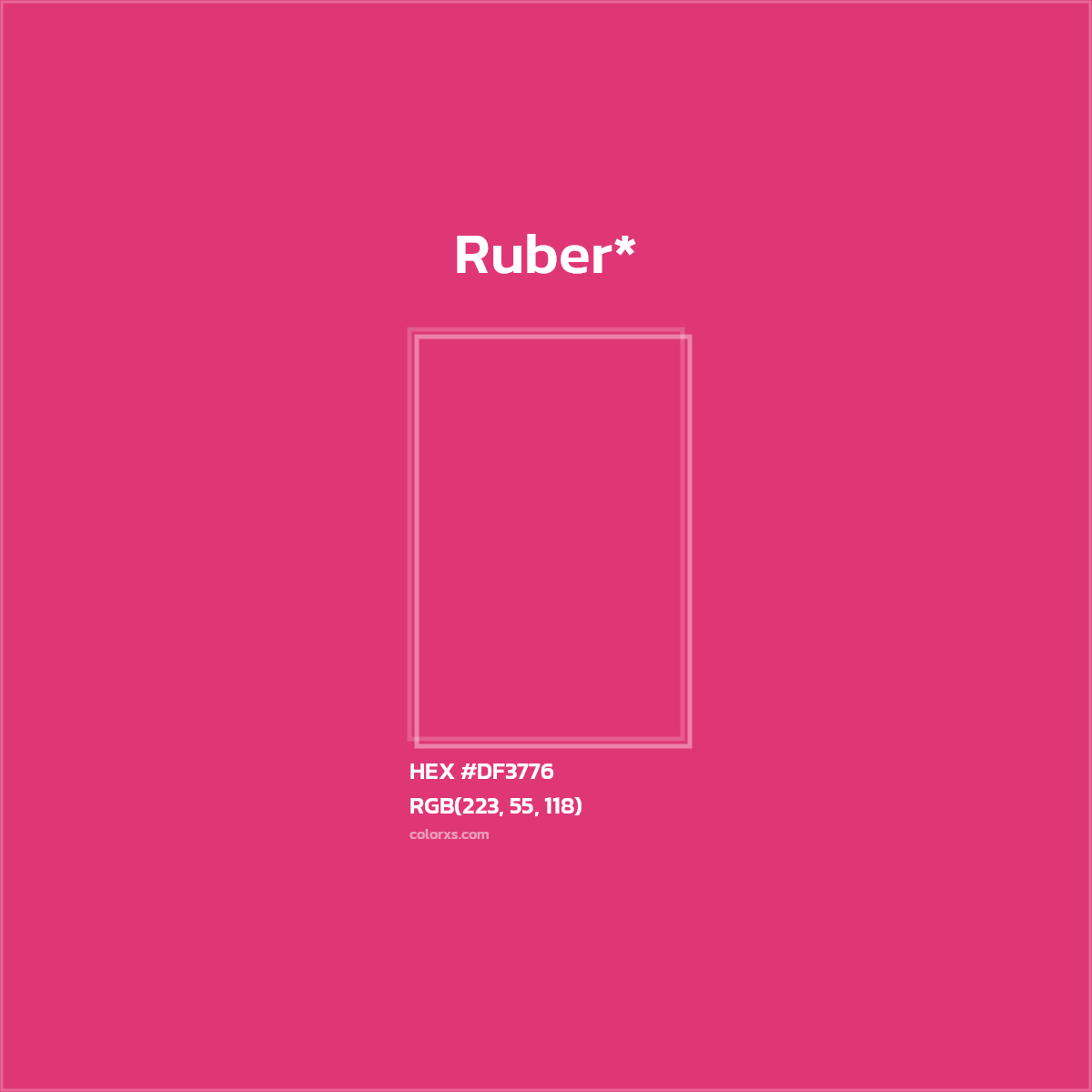 HEX #DF3776 Color Name, Color Code, Palettes, Similar Paints, Images